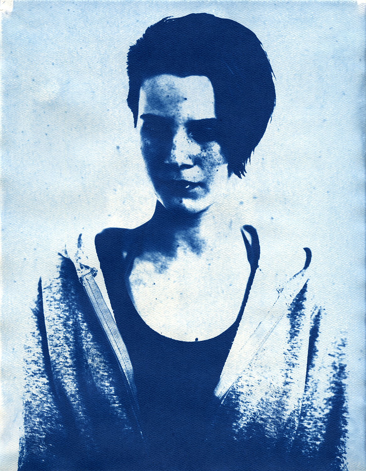 #20 - Ultra Large Format Portrait, Cyanotype, 11” x 14”