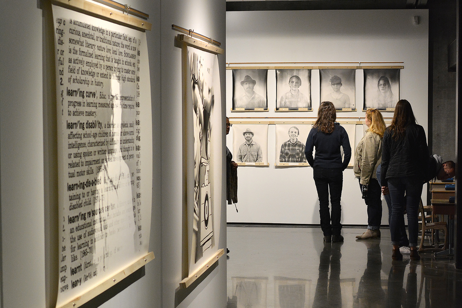 Installation View of Elements of Learning a Photographic & Sound Installation